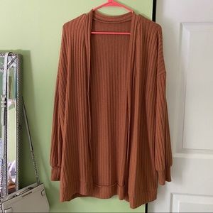 Forever 21 orange long sleeve cardigan/sweater